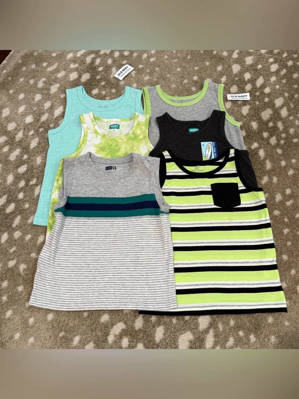 Bundle (6) Boys' Tank Tops. Size 4